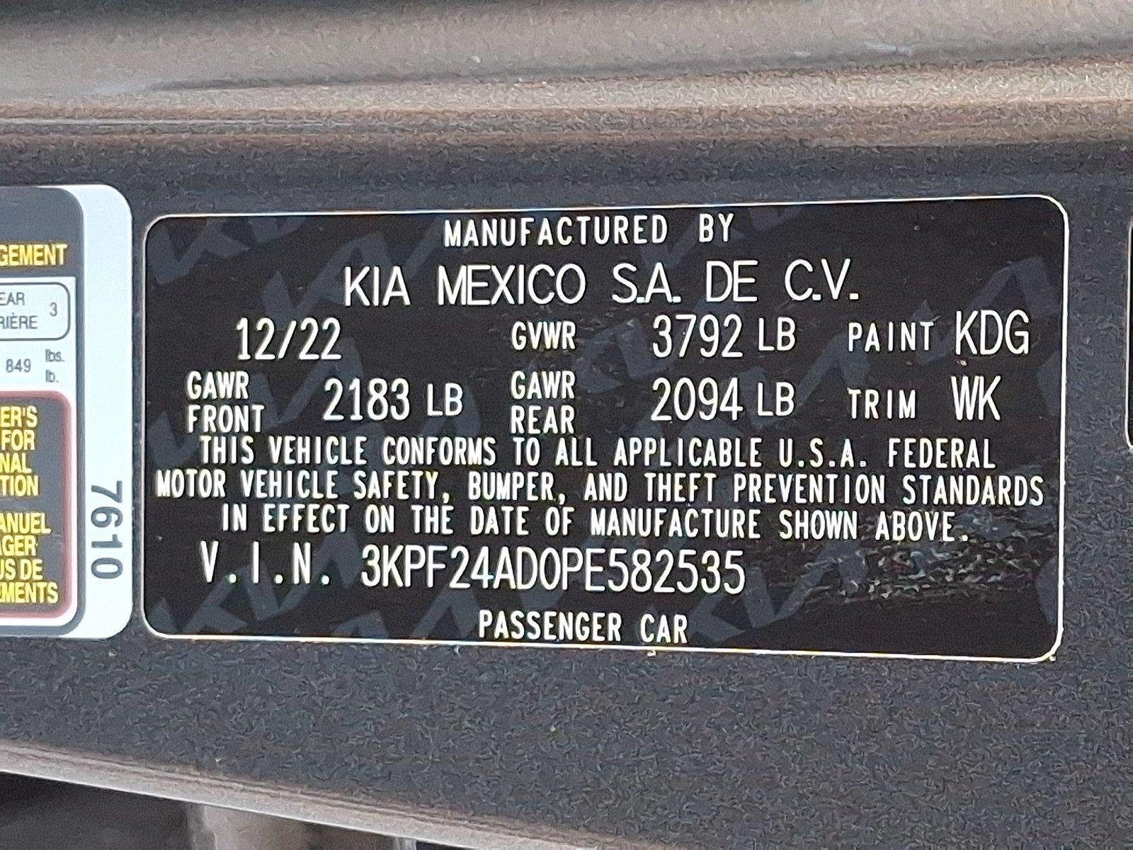Used 2023 Gravity Gray Kia LXS image 27