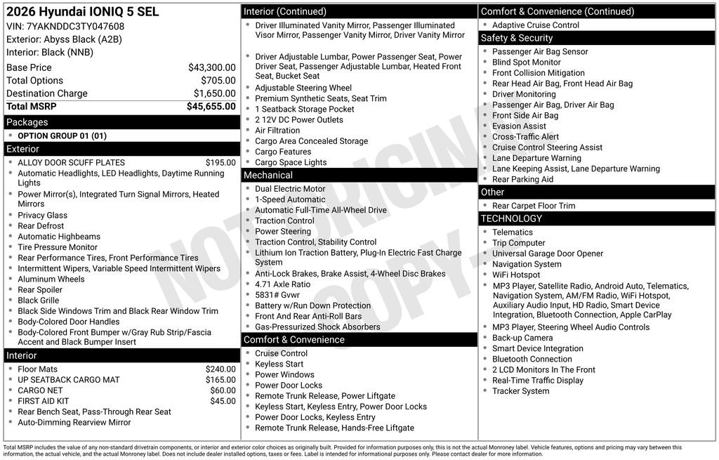 Certified 2026 Hyundai IONIQ 5 SEL with VIN 7YAKNDDC3TY047608 for sale in Highland Park, IL