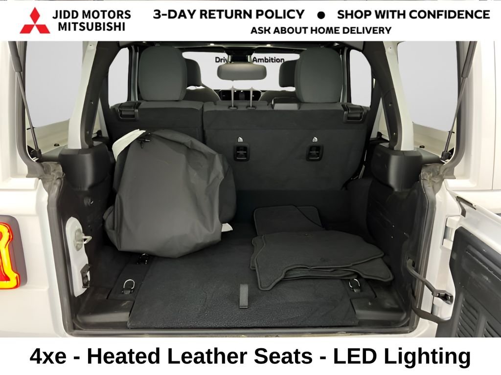 Used 2025 Bright White Clearcoat Jeep Sahara 4xe image 47
