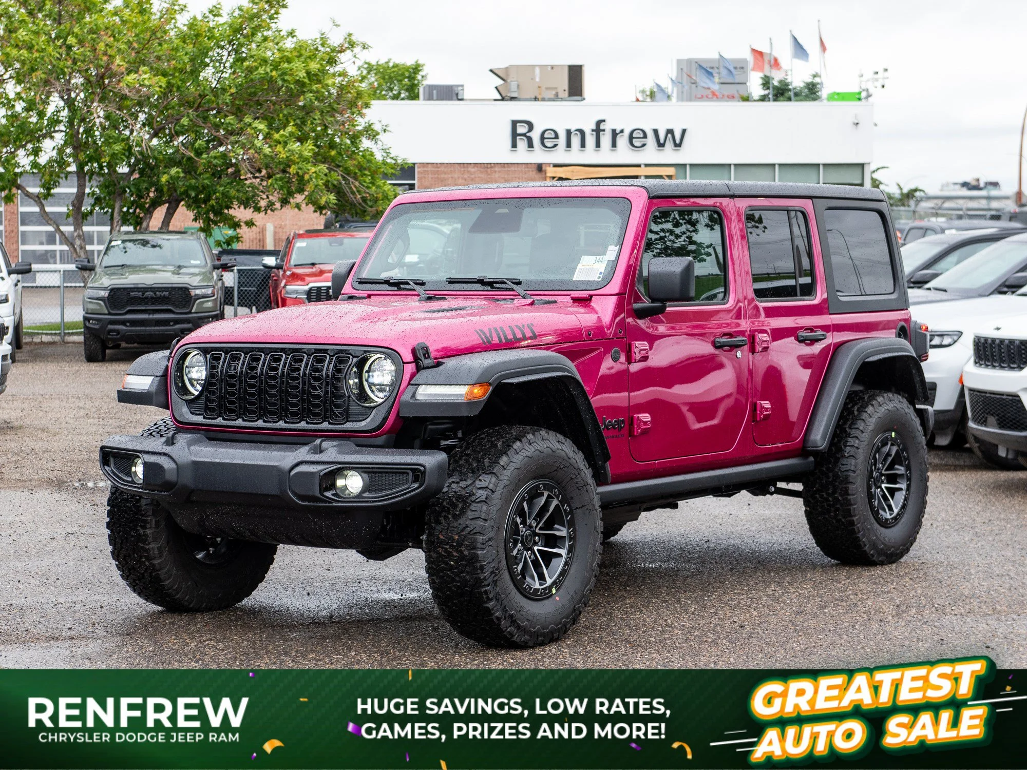 New 2026 limited edition tuscadero pearl Jeep Willys* 4 Door 4x4, RARE COLOUR - 35 Inch Tire Package, Rock Rails, Rear Locker image 1