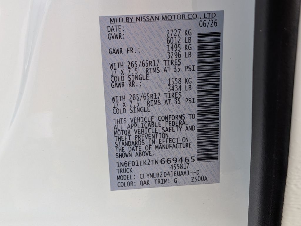 New 2026 White Nissan SV image 33