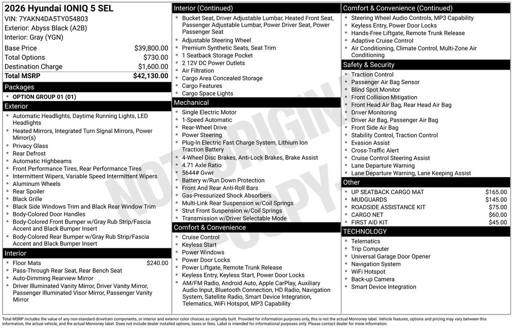 Certified 2026 Hyundai IONIQ 5 SEL with VIN 7YAKN4DA5TY054803 for sale in Highland Park, IL