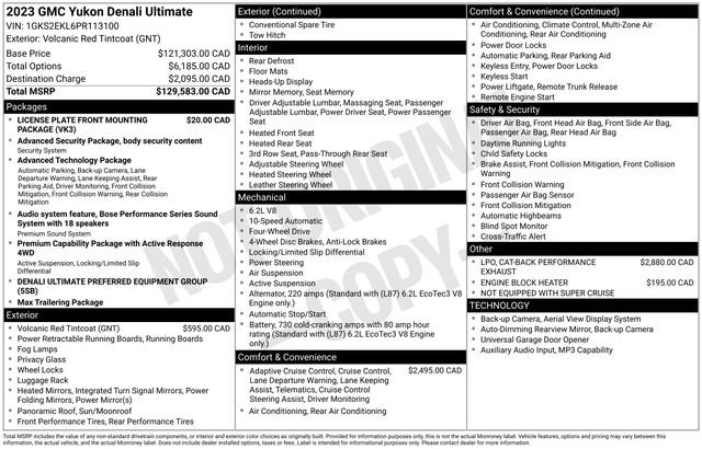 Certified Used 2023 Red GMC Denali Ultimate image 24