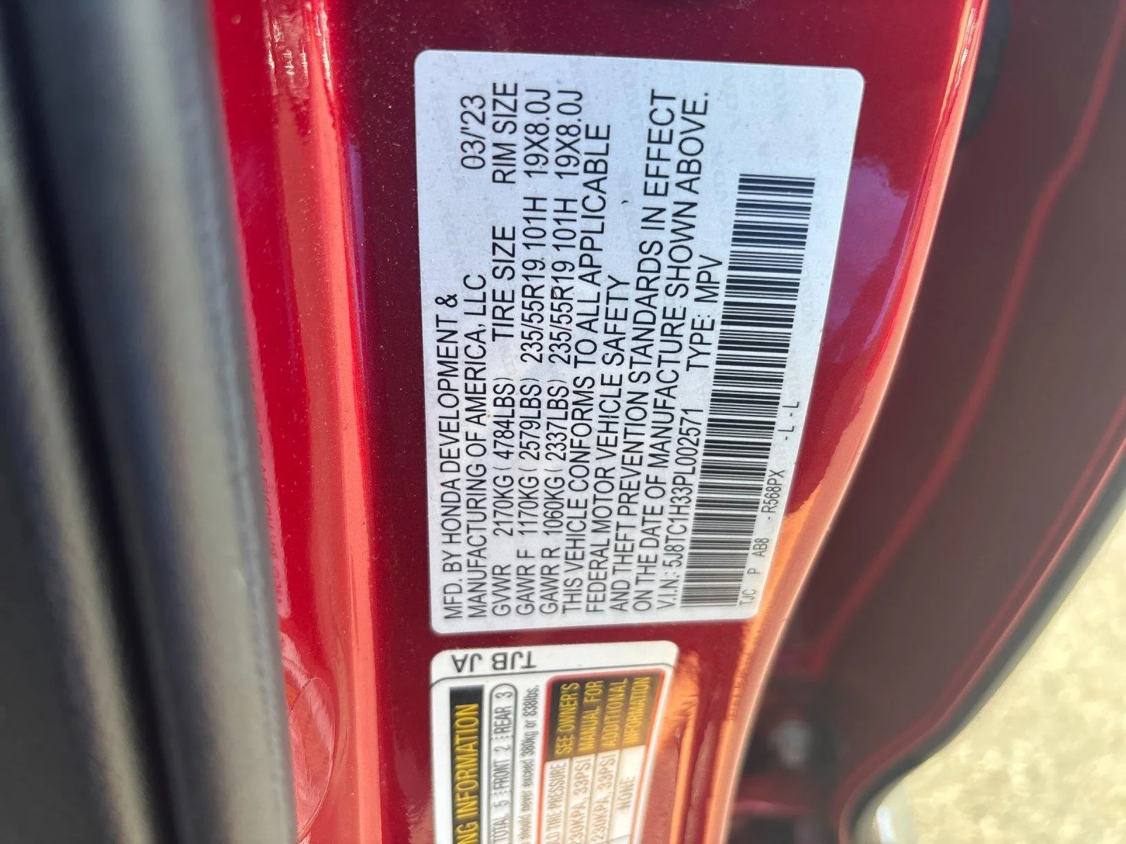 Used 2023 Performance Red Pearl Acura BASE image 12