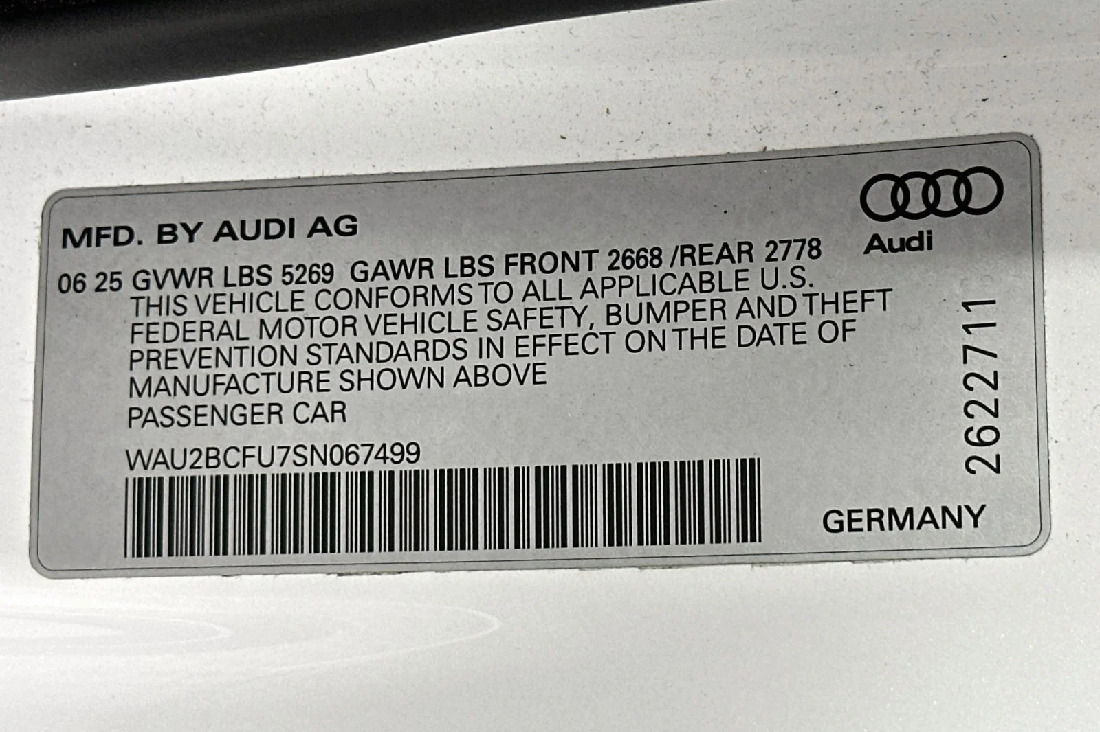 Used 2025 Glacier White Metallic Audi Premium Plus image 24