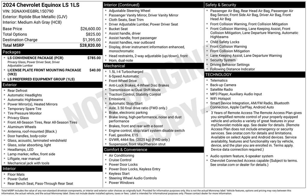 Used 2024 Blue Chevrolet LS image 6