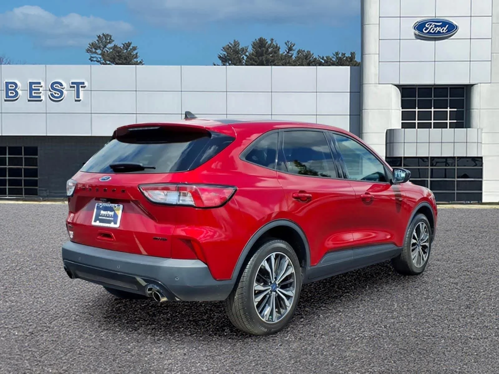 Used 2022 Rapid Red Metallic Tinted Clearcoat Ford SEL image 8