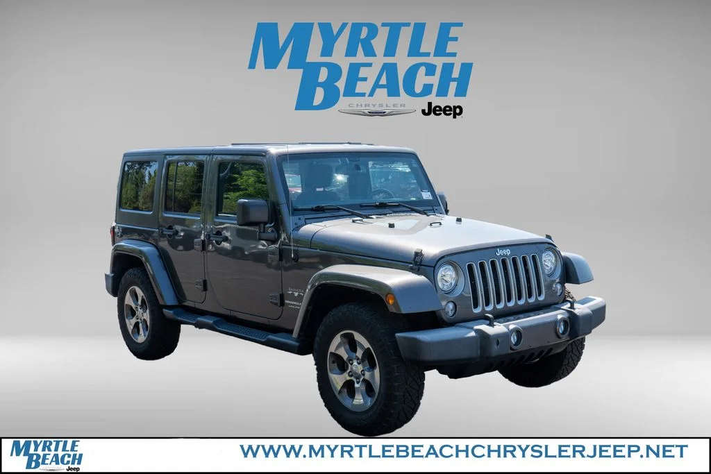 Used 2018 Granite Crystal Metallic Clearcoat Jeep Unlimited Sahara image 8