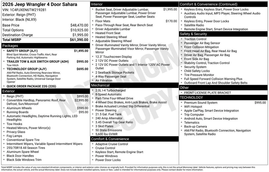 New 2026 Reign Exterior Paint Jeep Sahara image 6
