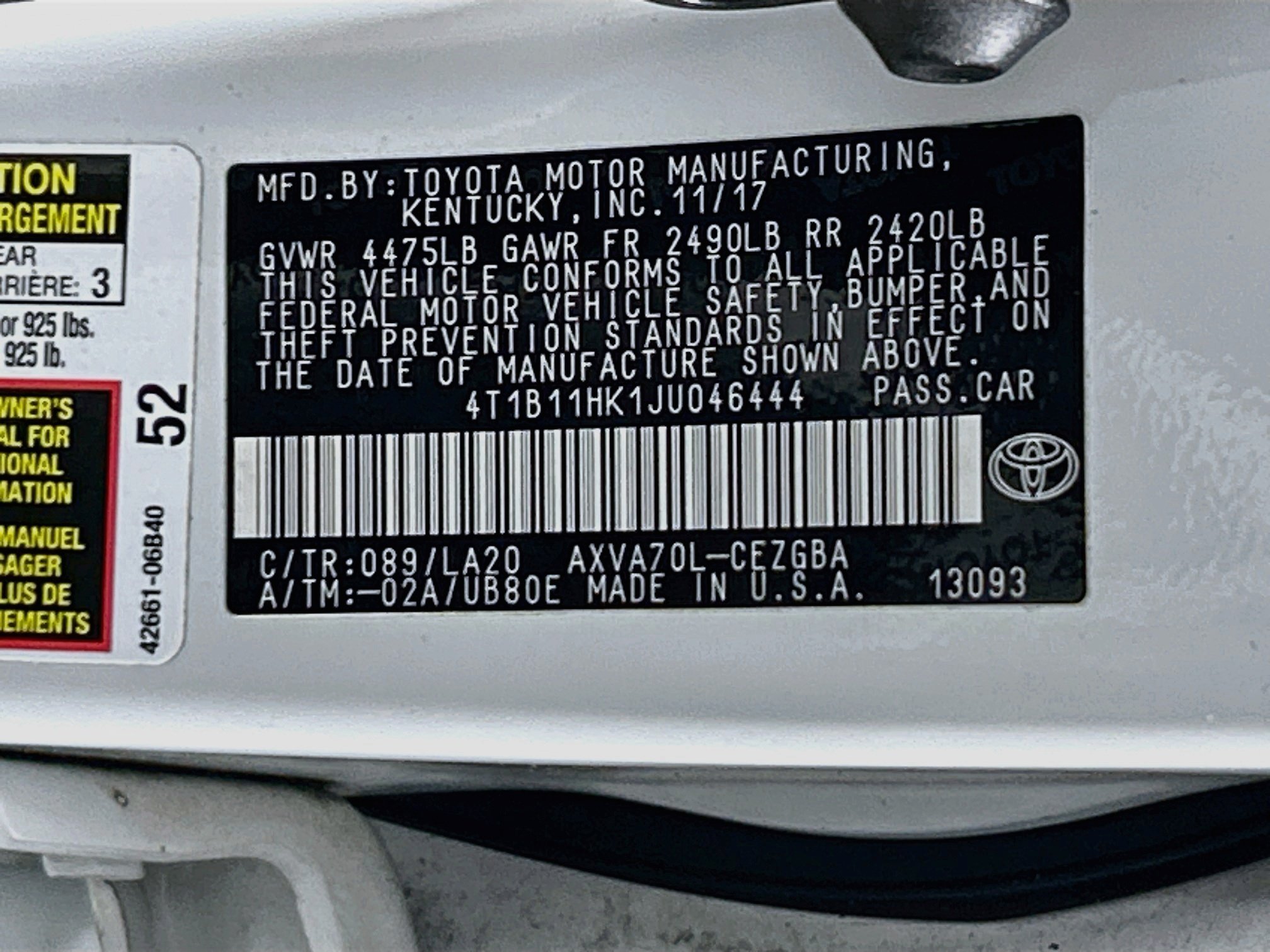 Used 2018 Wind Chill Pearl Toyota XLE image 33