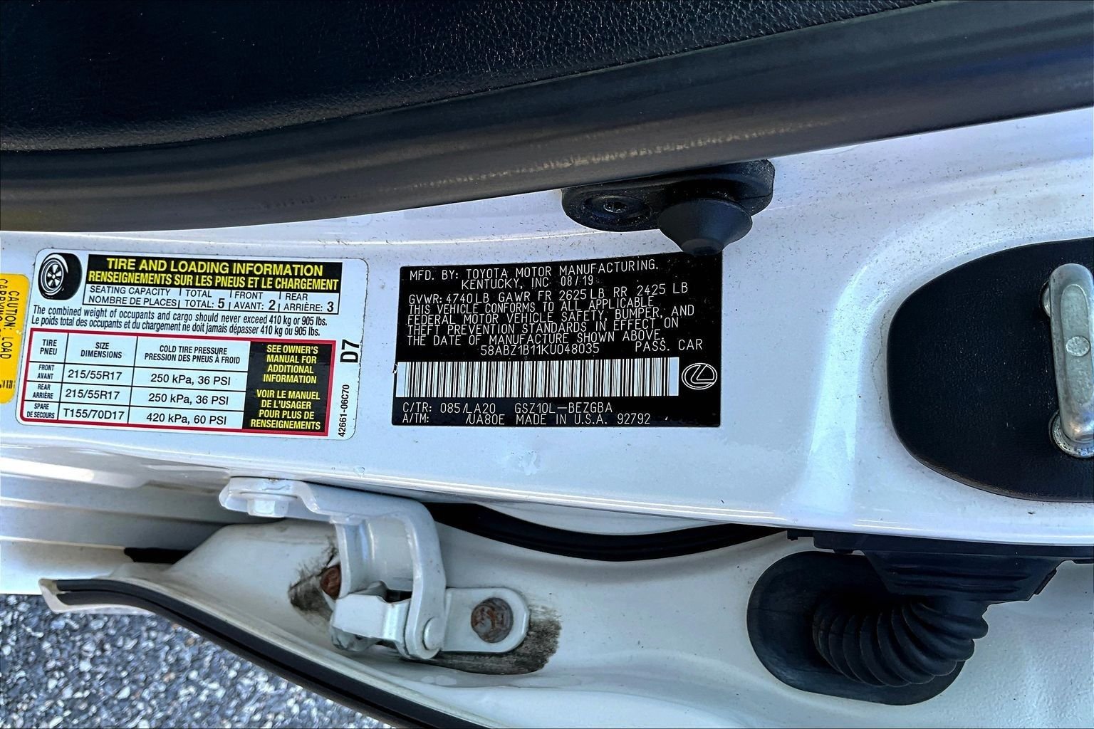 Used 2019 White Lexus 350 image 20