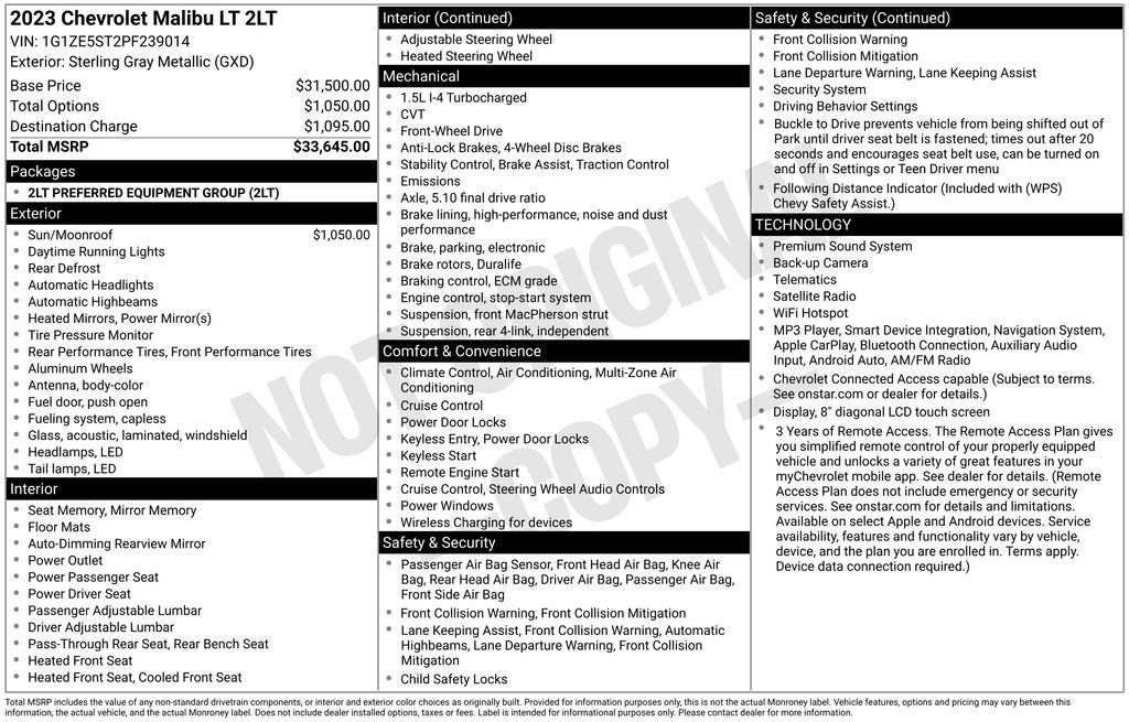 Used 2023 Gray Chevrolet LT image 25