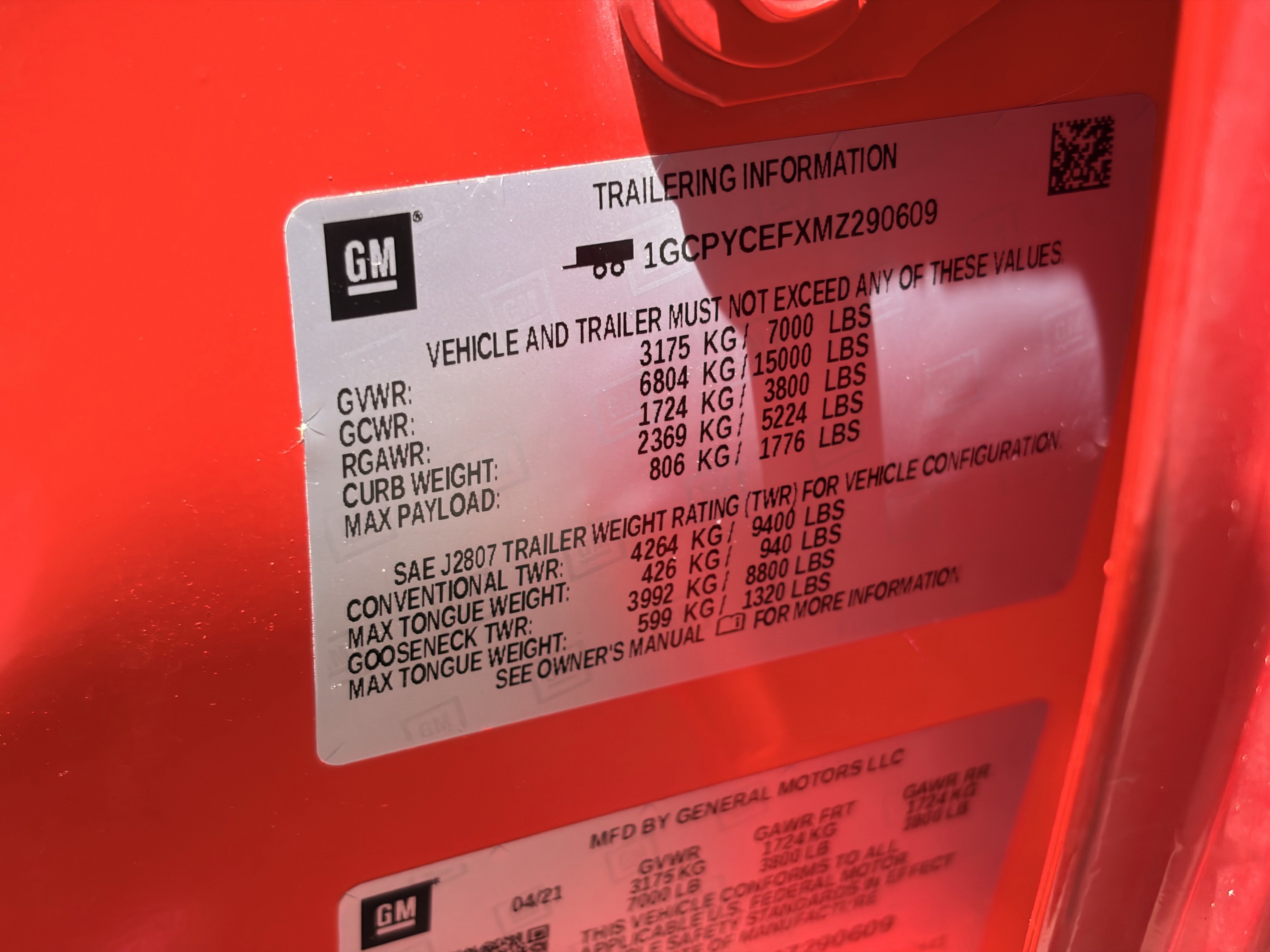 Used 2021 RED HOT Chevrolet Custom Trail Boss image 16