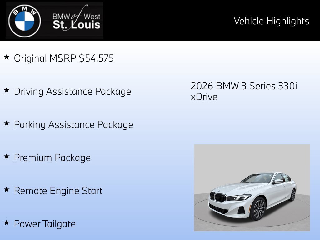 Certified Used 2026 White BMW 330i xDrive image 8