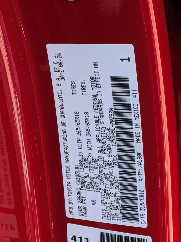 New 2026 Supersonic Red Toyota Limited image 34