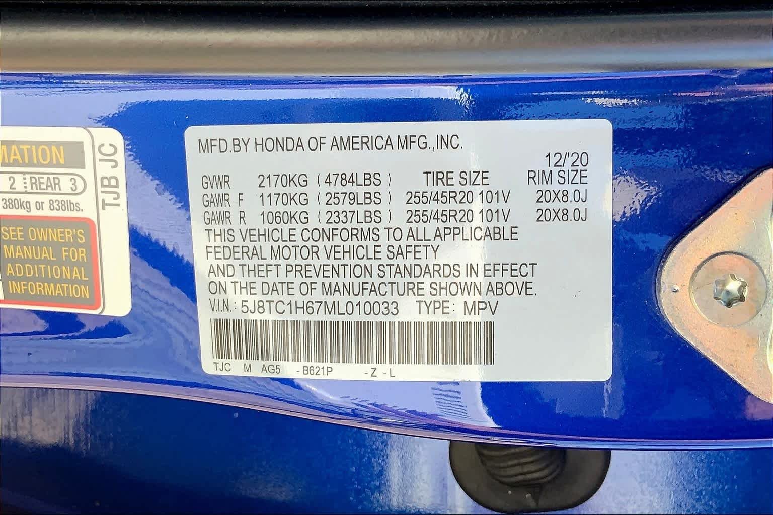 Used 2021 Apex Blue Pearl Acura w/A-Spec Package image 37