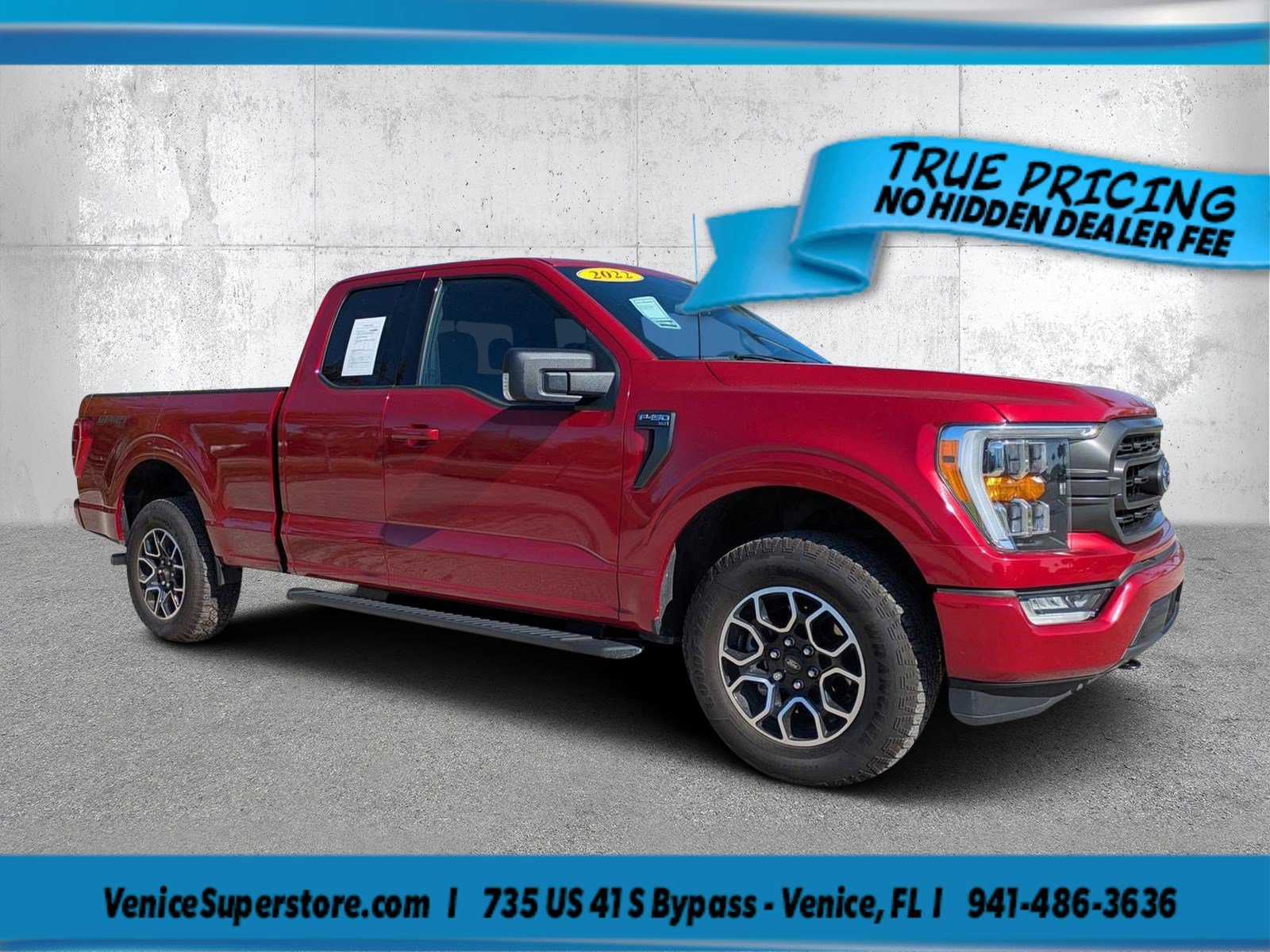 Used 2022 Race Red Ford XLT image 1