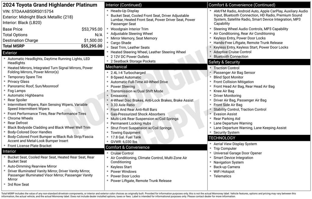 Used 2024 Black Toyota Platinum image 30