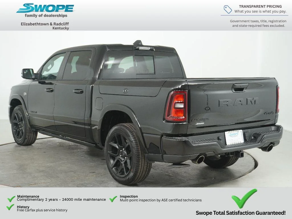 New 2026 Diamond Black Crystal Pearl-Coat Exterior Paint RAM Laramie image 5
