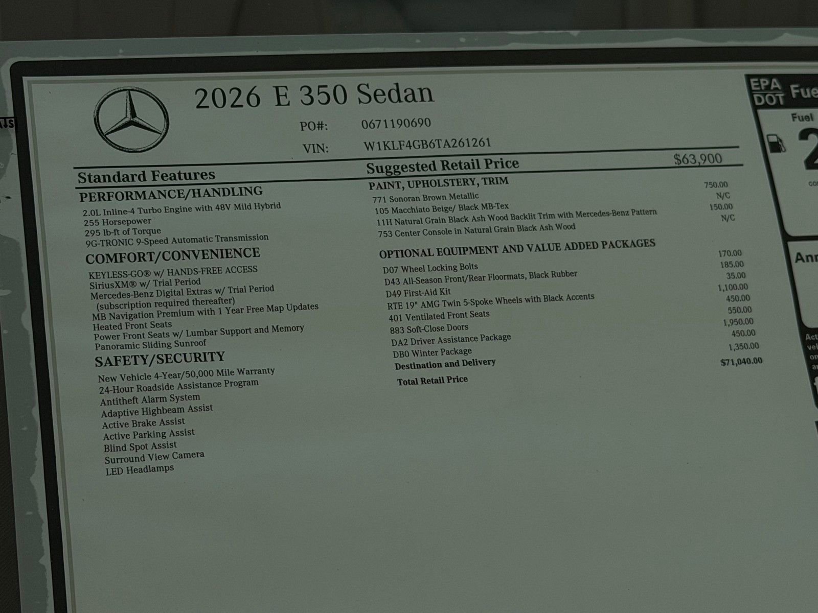 New 2026 Sonoran Brown Metallic Mercedes-Benz E 350 image 44