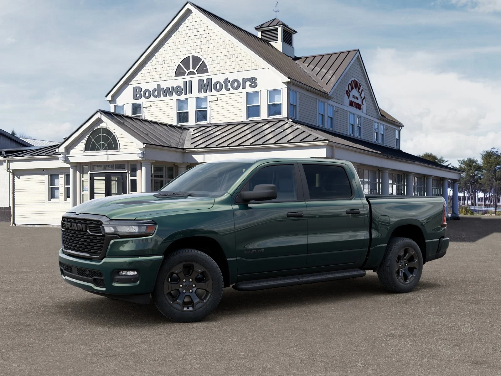 New 2026 Serrano-Green Metallic Exterior Paint RAM Express Crew Cab 4x4 5