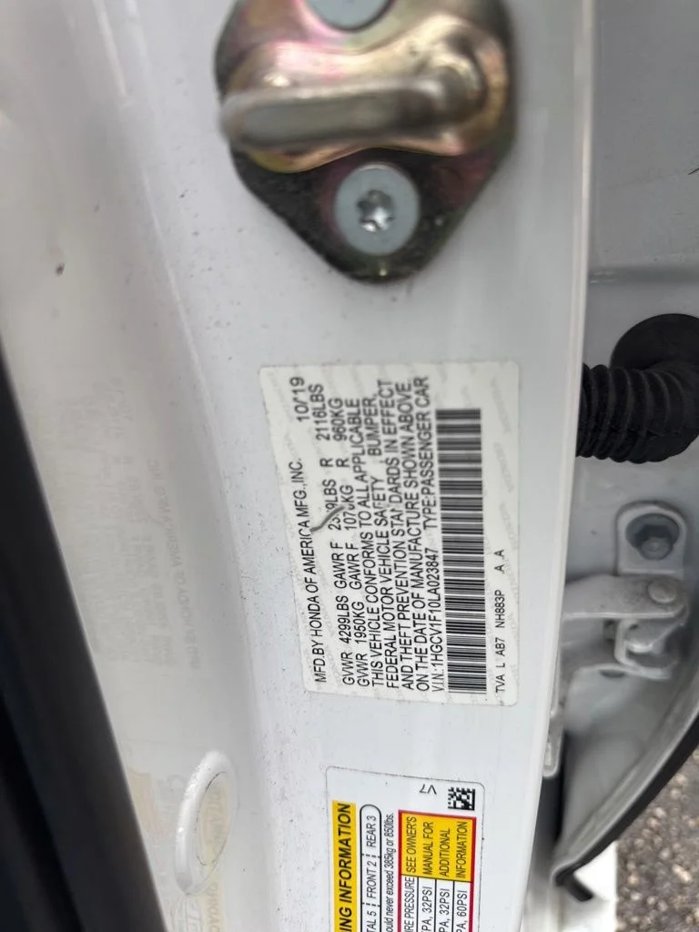 Certified Used 2020 White Honda LX image 9