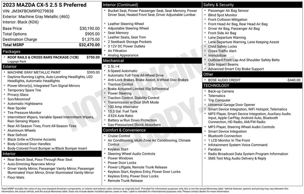 Used 2023 Gray Mazda 2.5 S Preferred Package image 6
