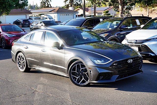 Certified 2021 Hyundai Sonata N Line with VIN 5NPEK4JC3MH125776 for sale in Poway, CA