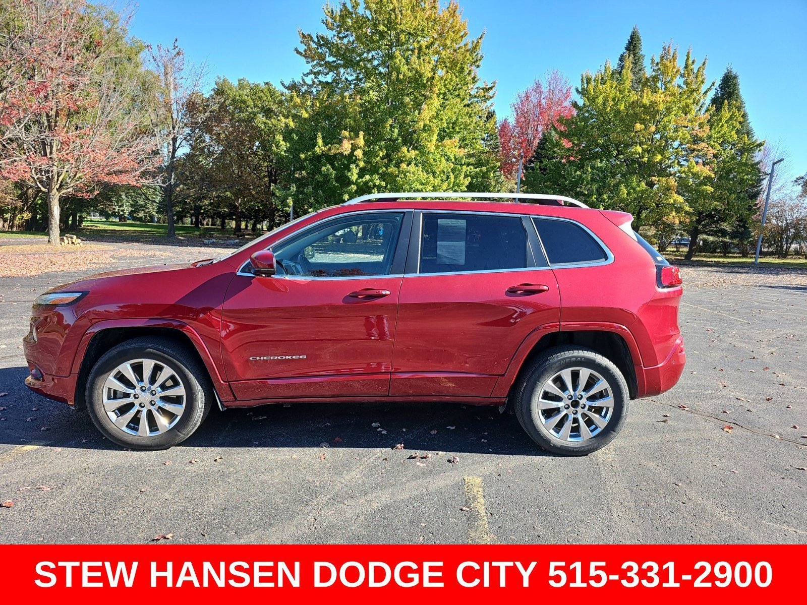 Used 2017 Deep Cherry Red Crystal Pearlcoat Jeep Overland image 1