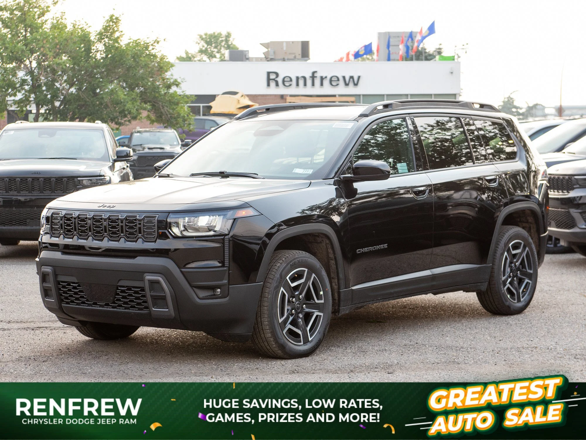 New 2026 Black Jeep Laredo* 4x4 Hybrid, Heated Seats, Remote Start, 6.3L/100Kms image 1