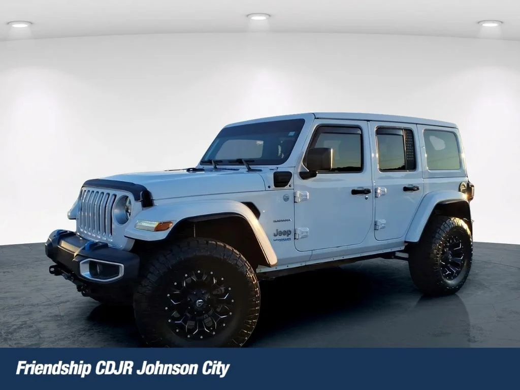Used 2022 White Jeep Unlimited Sahara 4xe image 1