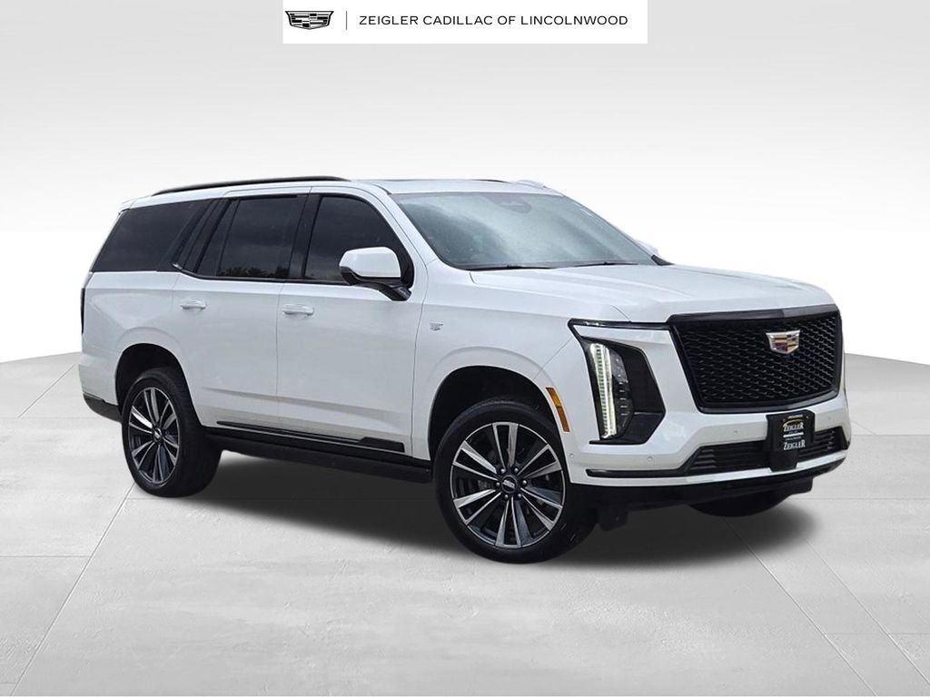 Used 2025 Crystal White Tricoat Cadillac Sport image 1