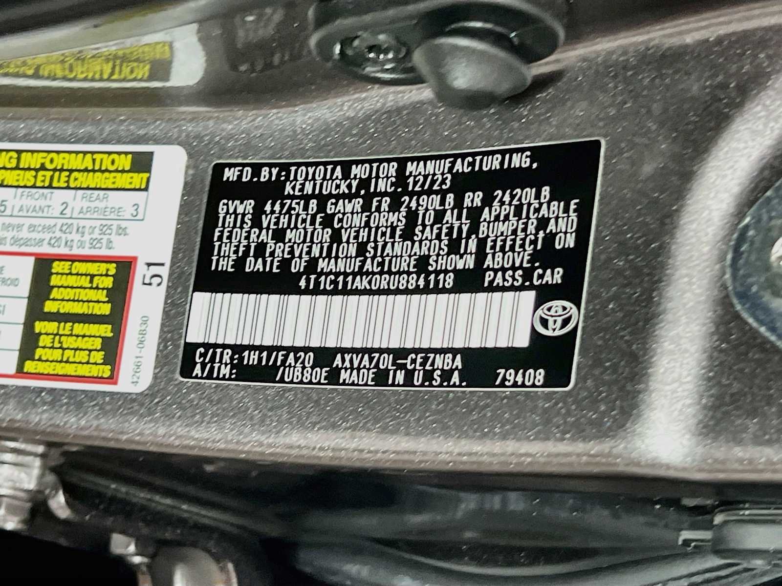 Used 2024 Predawn Gray Mica Toyota LE image 31