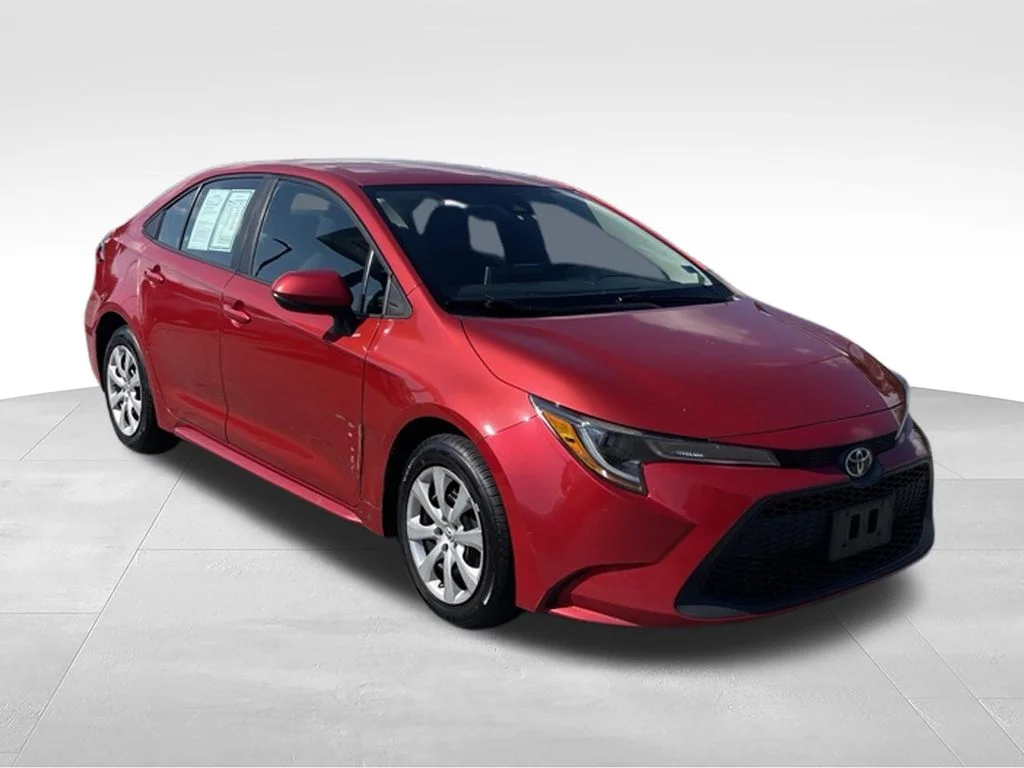 Used 2021 Red Toyota LE image 2