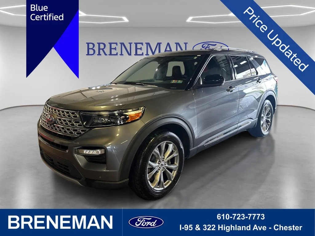 Certified Used 2022 Gray Metallic Ford Limited image 1