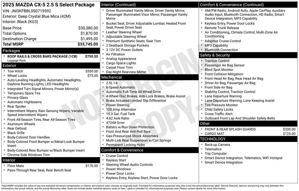 Certified Used 2025 Crystal Blue Mazda 2.5 S Select Package image 3