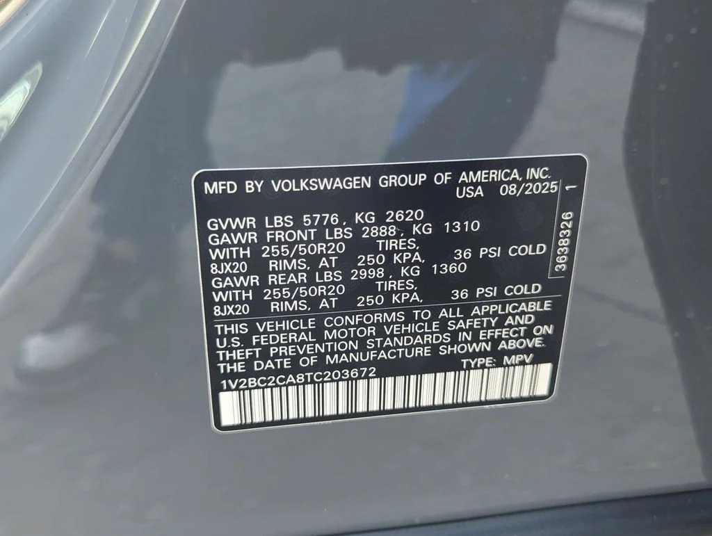 New 2026 Gray Volkswagen 2.0T SEL image 32