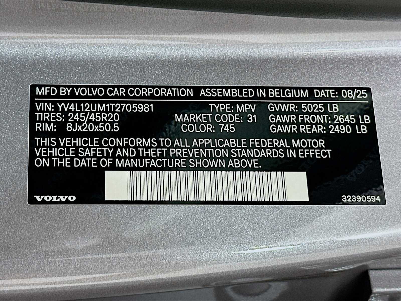 New 2026 Aurora Silver Volvo Ultra image 31