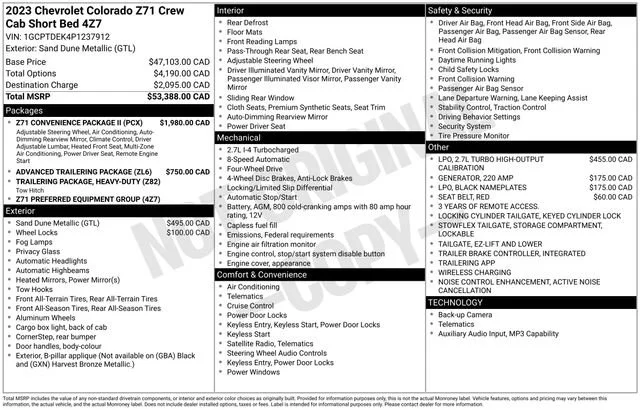 Used 2023 Sand Dune Metallic Chevrolet Z71 image 32