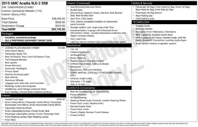 Used 2015 Quicksilver Metallic GMC SLE-2 image 1