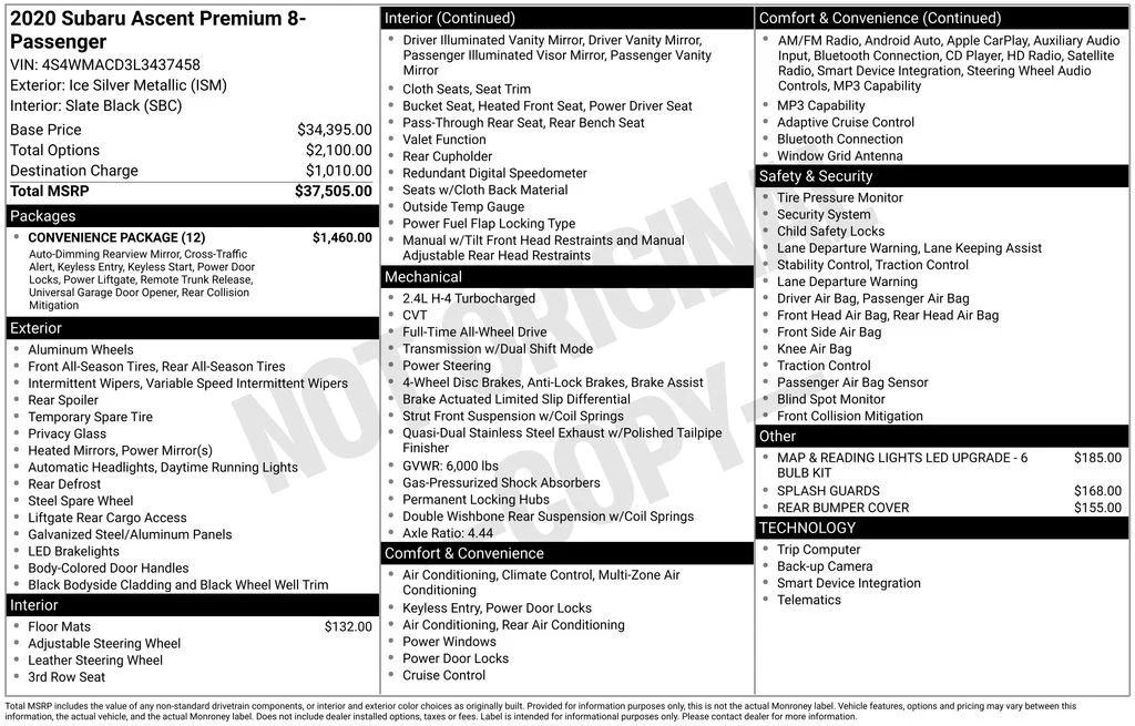 Used 2020 Silver Subaru Premium image 2