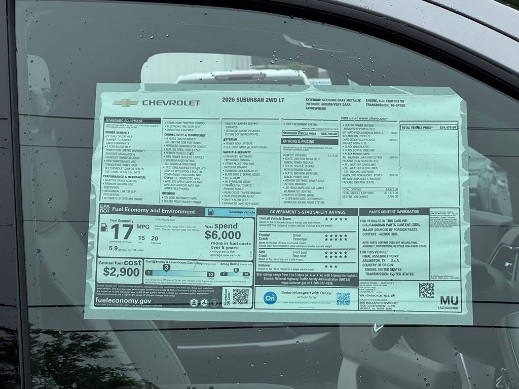 2026 Chevrolet Suburban LT - Photo 39