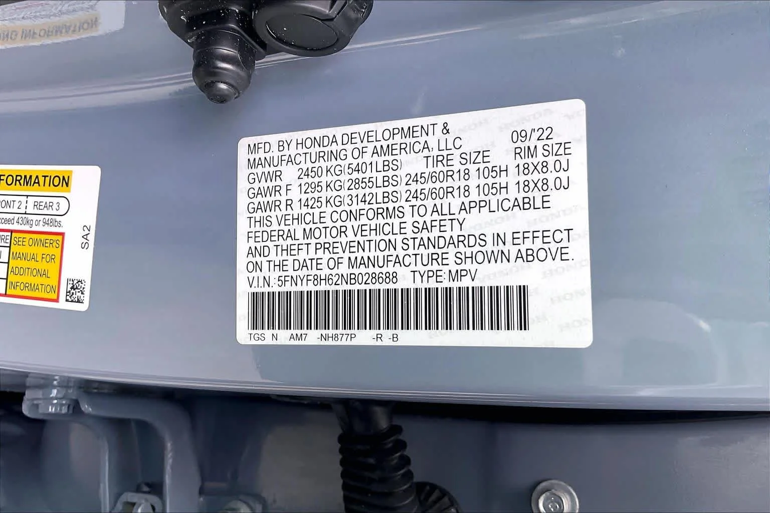 Used 2022 Sonic Gray Pearl Honda TrailSport image 51