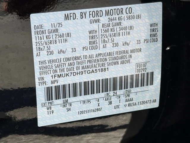 New 2026 Agate Black Metallic Ford Active image 12