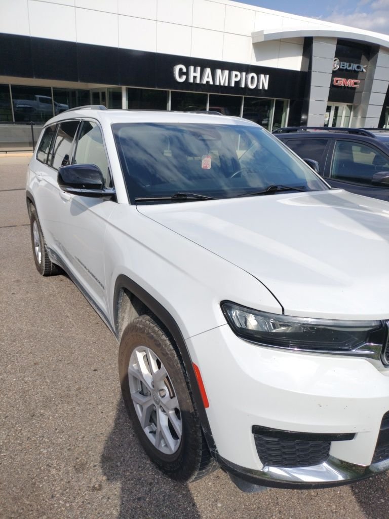 Used 2021 Bright White Clearcoat Jeep Limited image 3