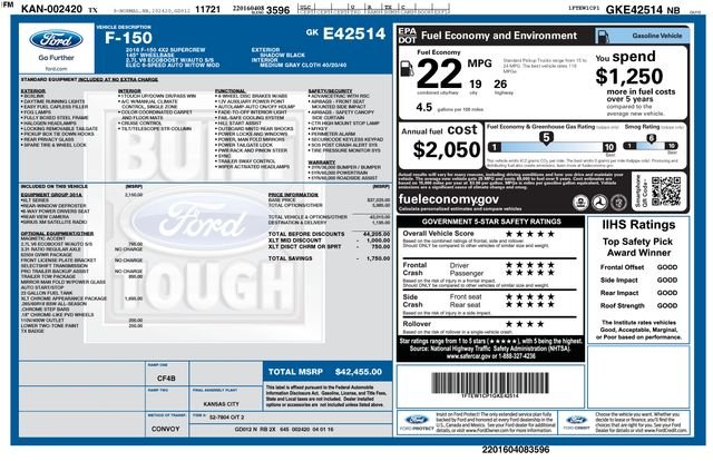 Certified Used 2016 Shadow Black Ford XLT image 9