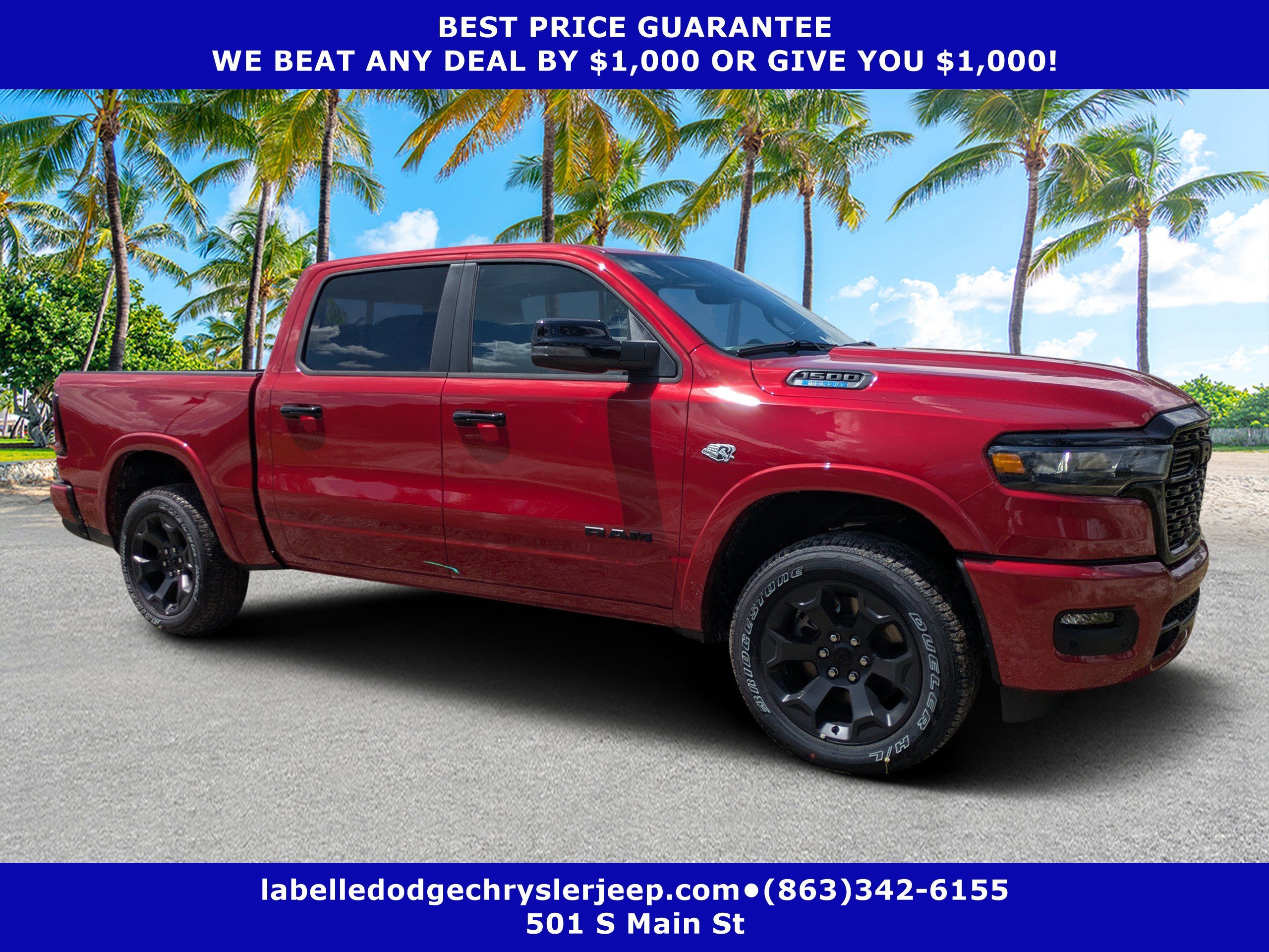 New 2026 Molten Red Pearl-Coat Exterior Paint RAM Big Horn image 1