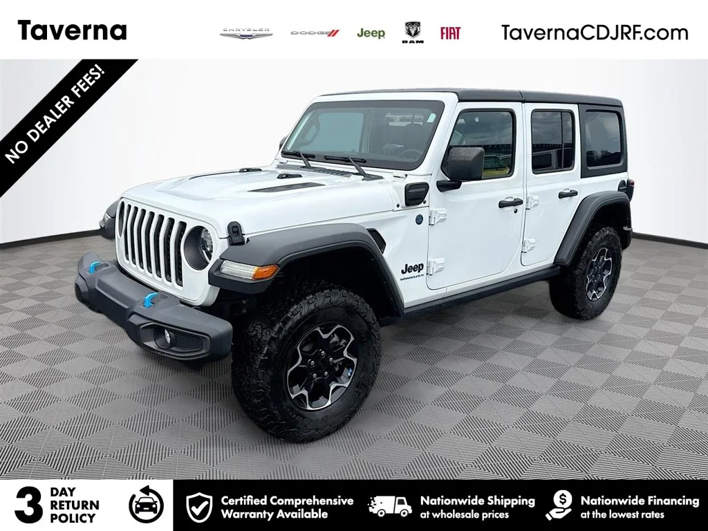 Used 2023 White Jeep Rubicon 4xe image 1