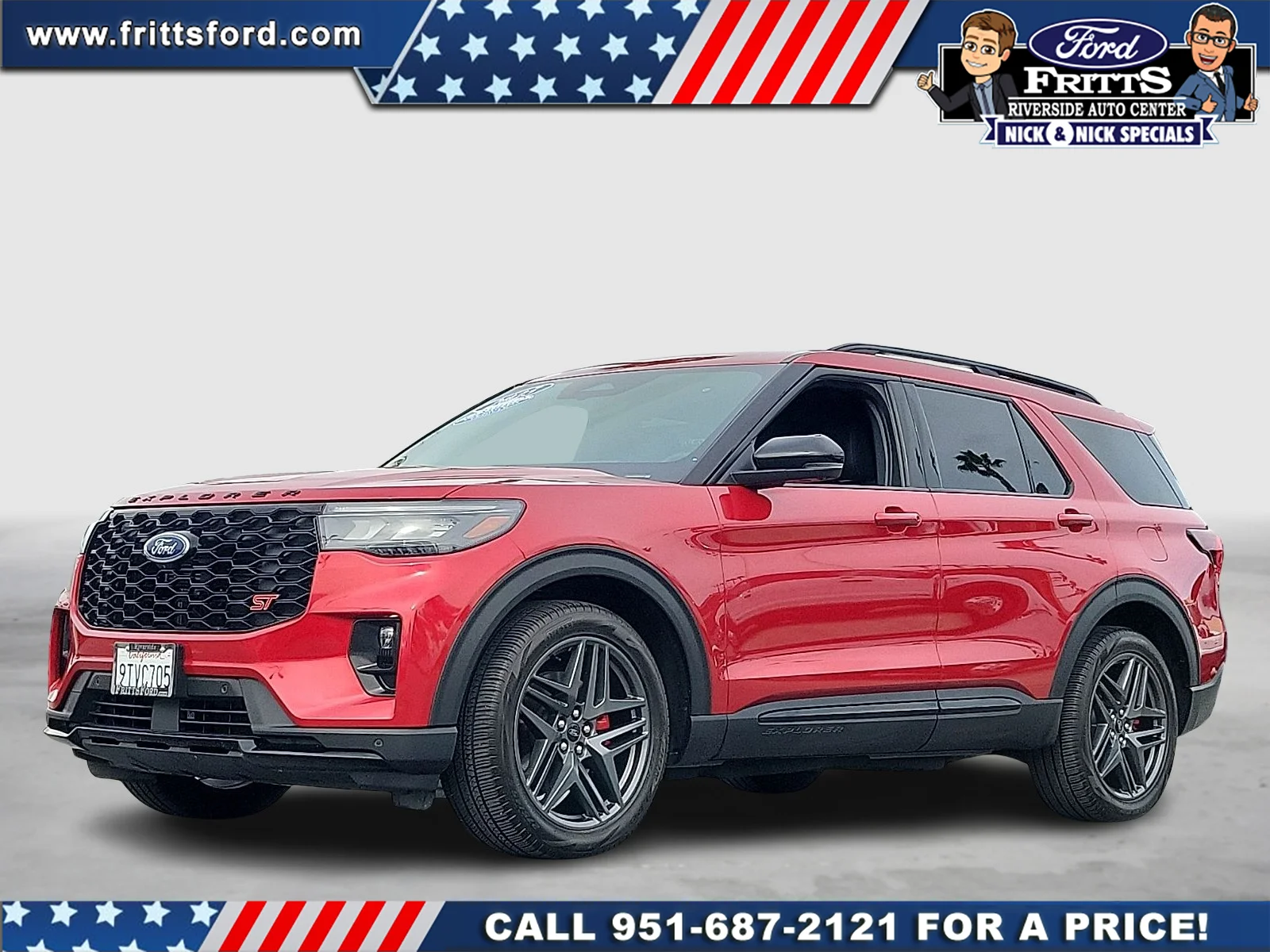 Certified Used 2025 Red Metallic Ford ST image 1