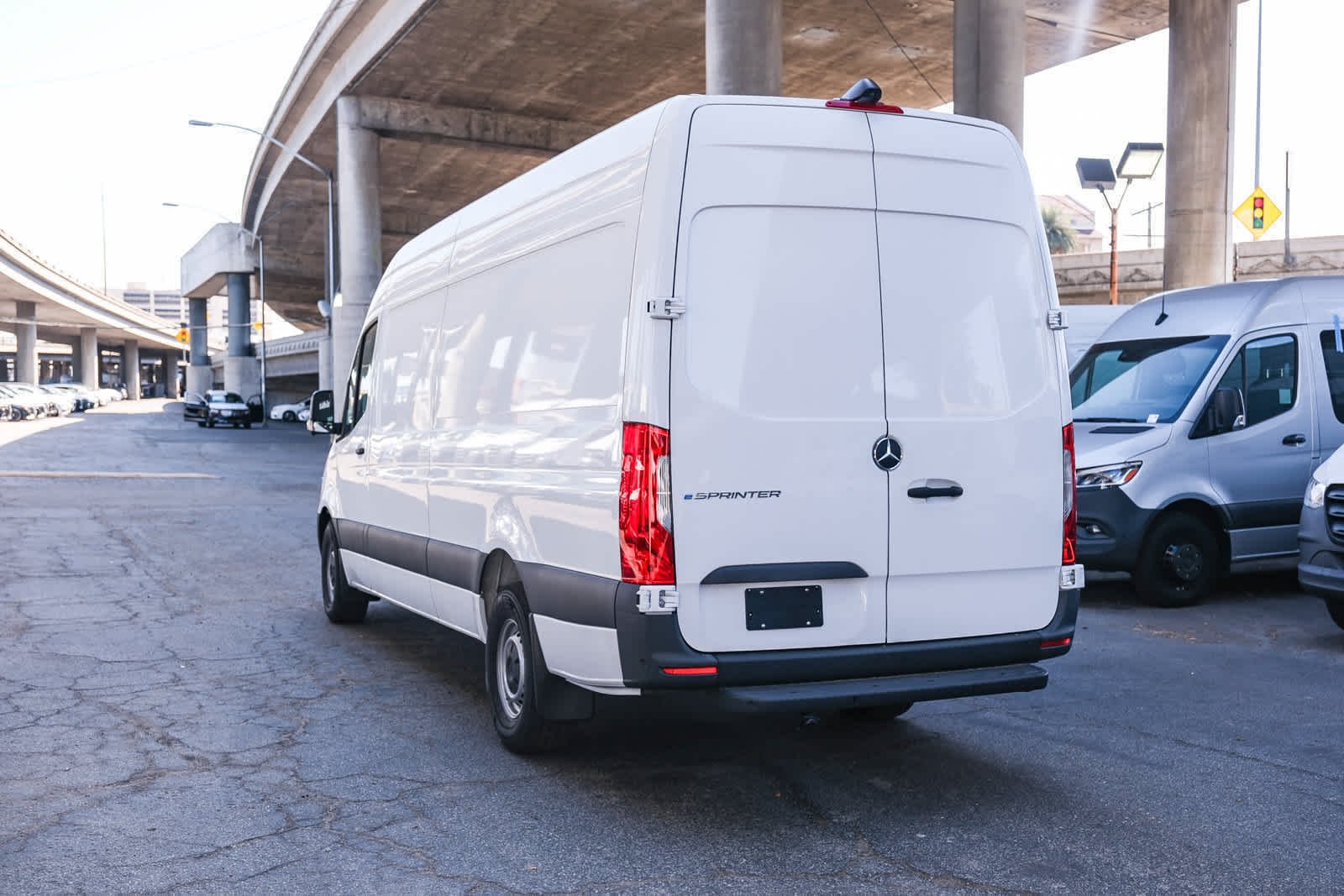 New 2025 Arctic White Mercedes-Benz Cargo 170 WB High Roof RWD Electric Motor image 6